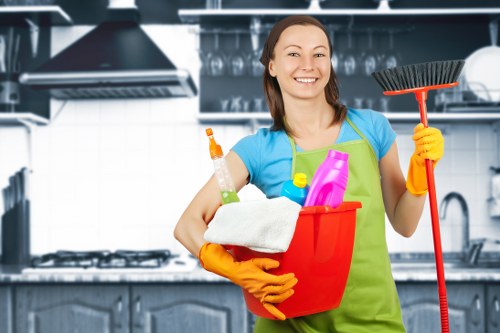 Professional carpet cleaning for a hallway floor